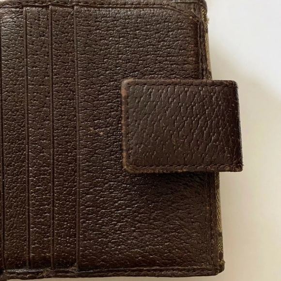 Authentic Gucci Wallet Brown Canvas and Leather - Picture 5 of 8